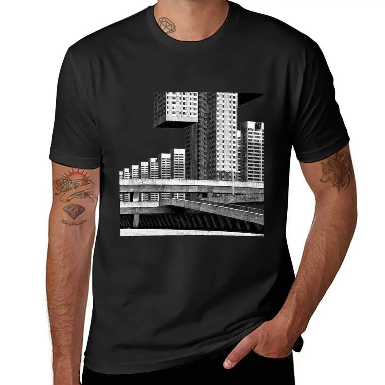 Architectural Brutalism 1 T-Shirt sublime customs tops graphics Men's t-shirts