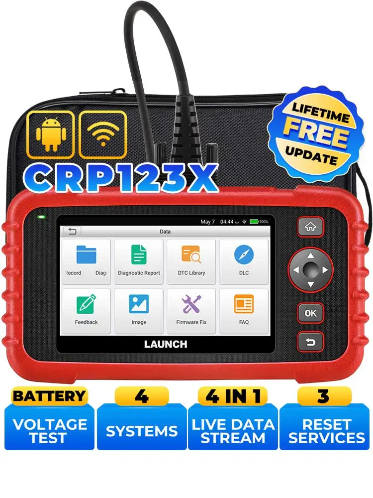 LAUNCH X431 CRP123X Scanner Automotive Scan-Tools OBDII Vier-System-Diagnose Professioneller OBD2-Scanner für Heimwerker
