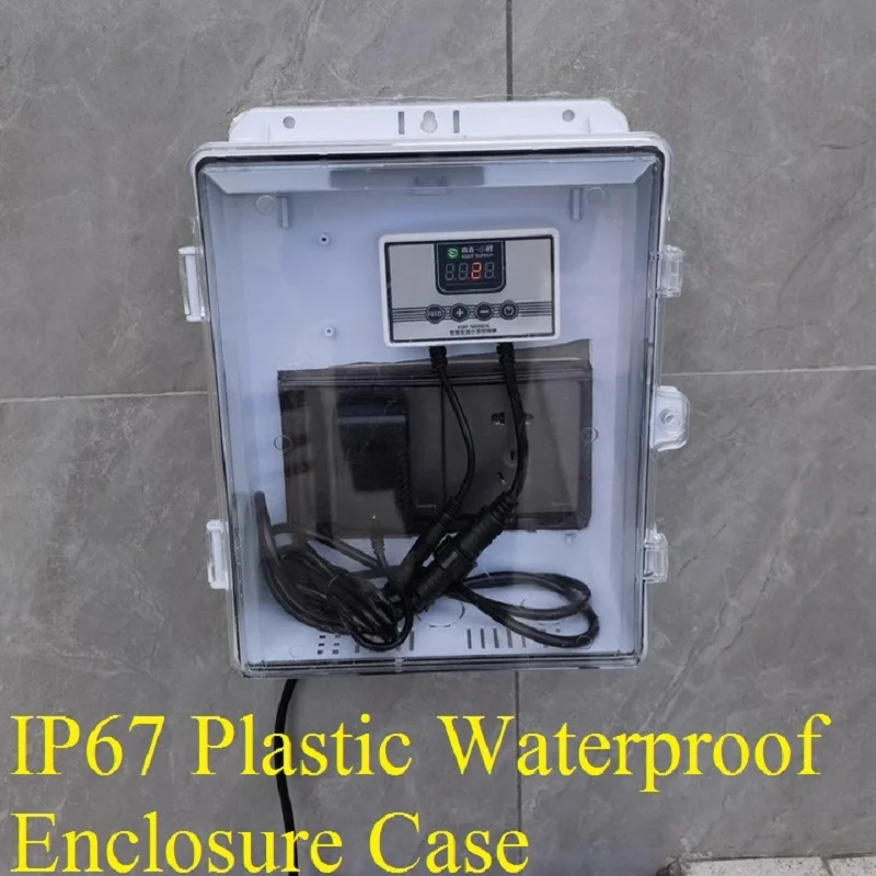 

Monitoring Equipment Transparent cover Waterproof Box Electrical Enclosure Case Black ABS Plastic Waterproof Sealed Junction Box