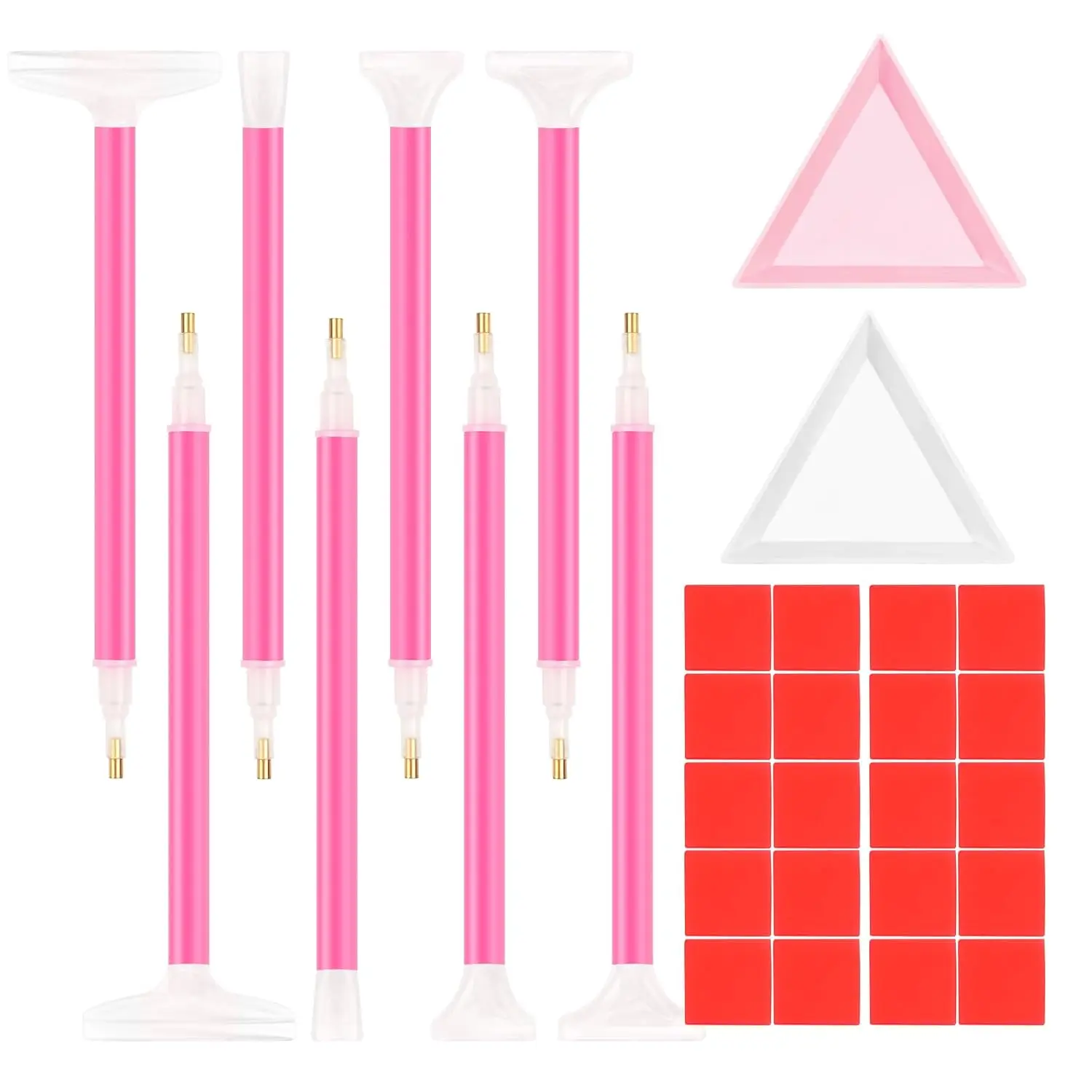 30PCS Rhinestone Picker Tool 8pcs Acrylic Rhinestones Pen Applicator Dual-Ended DIY Nail Art Dotting Pens Wax Tips with 2 rhinestone storage Tray and 20 Clay Nail Art Tools