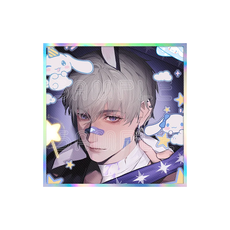 الحب والفضاء العميق Xavier تأثيري الاكريليك تذكرة Stubs أنيمي بروش شارة ظهره الملابس والاكسسوارات ورقة ملونة