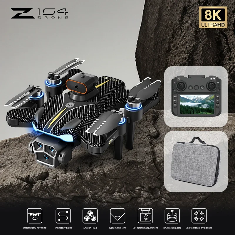 Z104 MAX الطائرة بدون طيار المهنية 8K مع HD كاميرا مزدوجة 5G واي فاي FPV نظام تحديد المواقع فرش السيارات تجنب العوائق طوي درون أجهزة الاستقبال عن بعد
