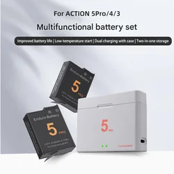 For DJI Osmo 360 Action 5 pro/ 4 / 3 Camera Battery Charger Box Charging HUB