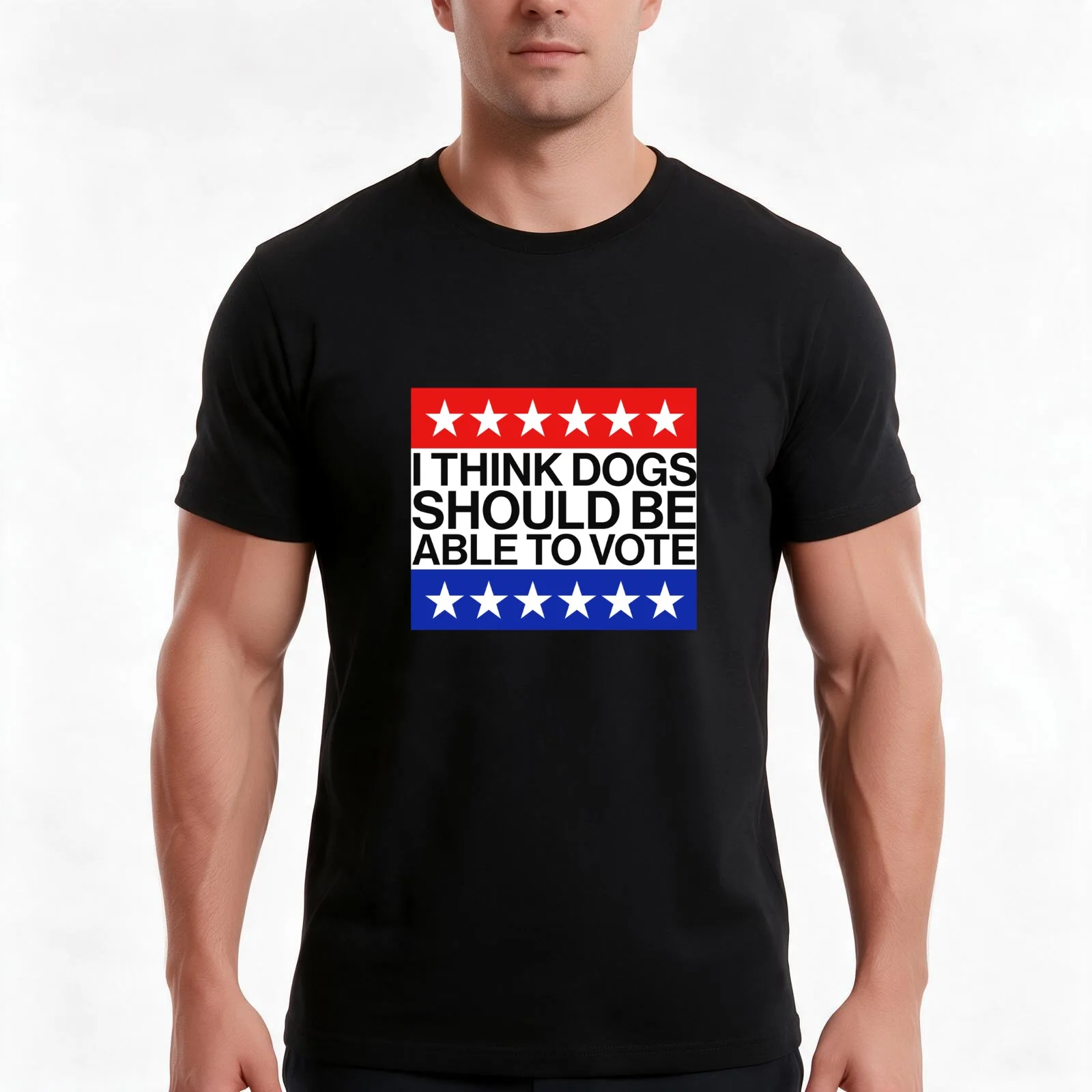 I Think Dogs Should Be Able To Vote Pets Puppy Elections T-Shirt Summer Casual Cotton Tee Oversized Streetwear Tops