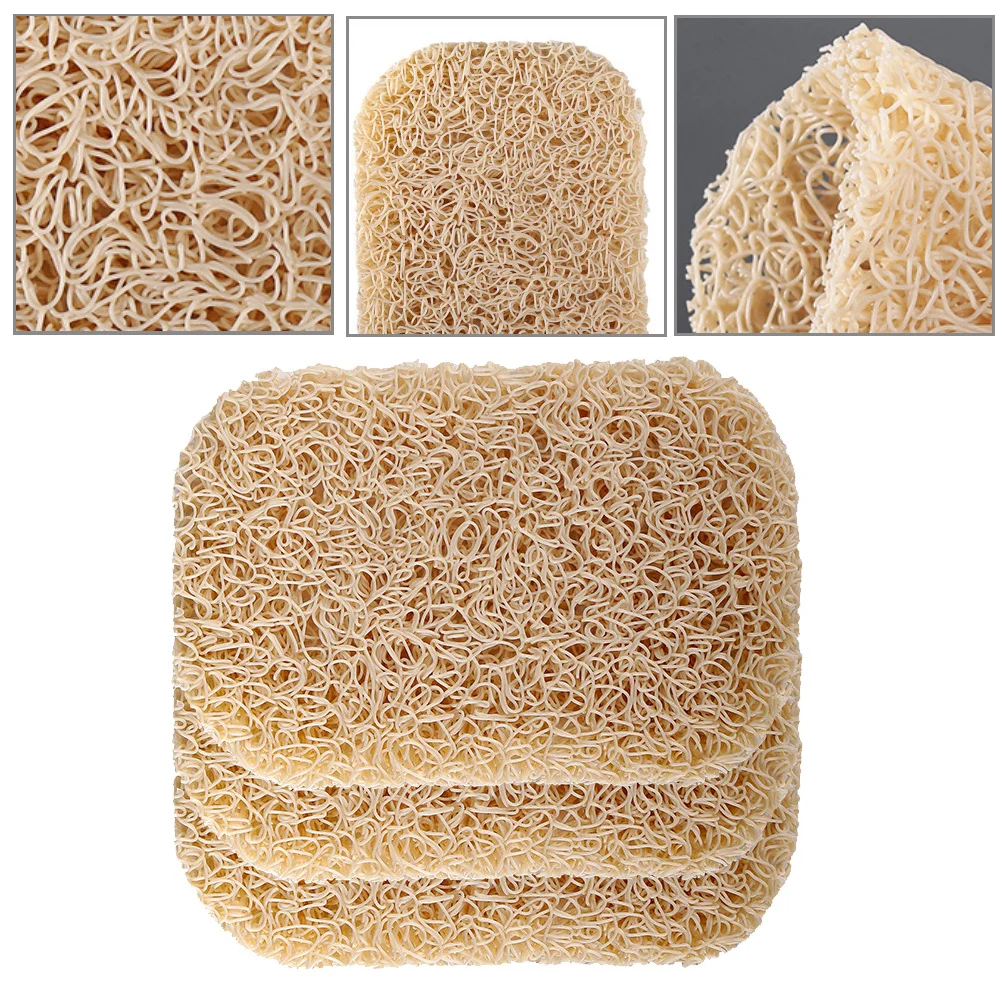 3 قطعة صينية بولي كلوريد الفينيل تخزين الرف حامل عدم الانزلاق تخزين الرف سهلة التنظيف حجم السفر التوقف أطباق الصابون البيج #3