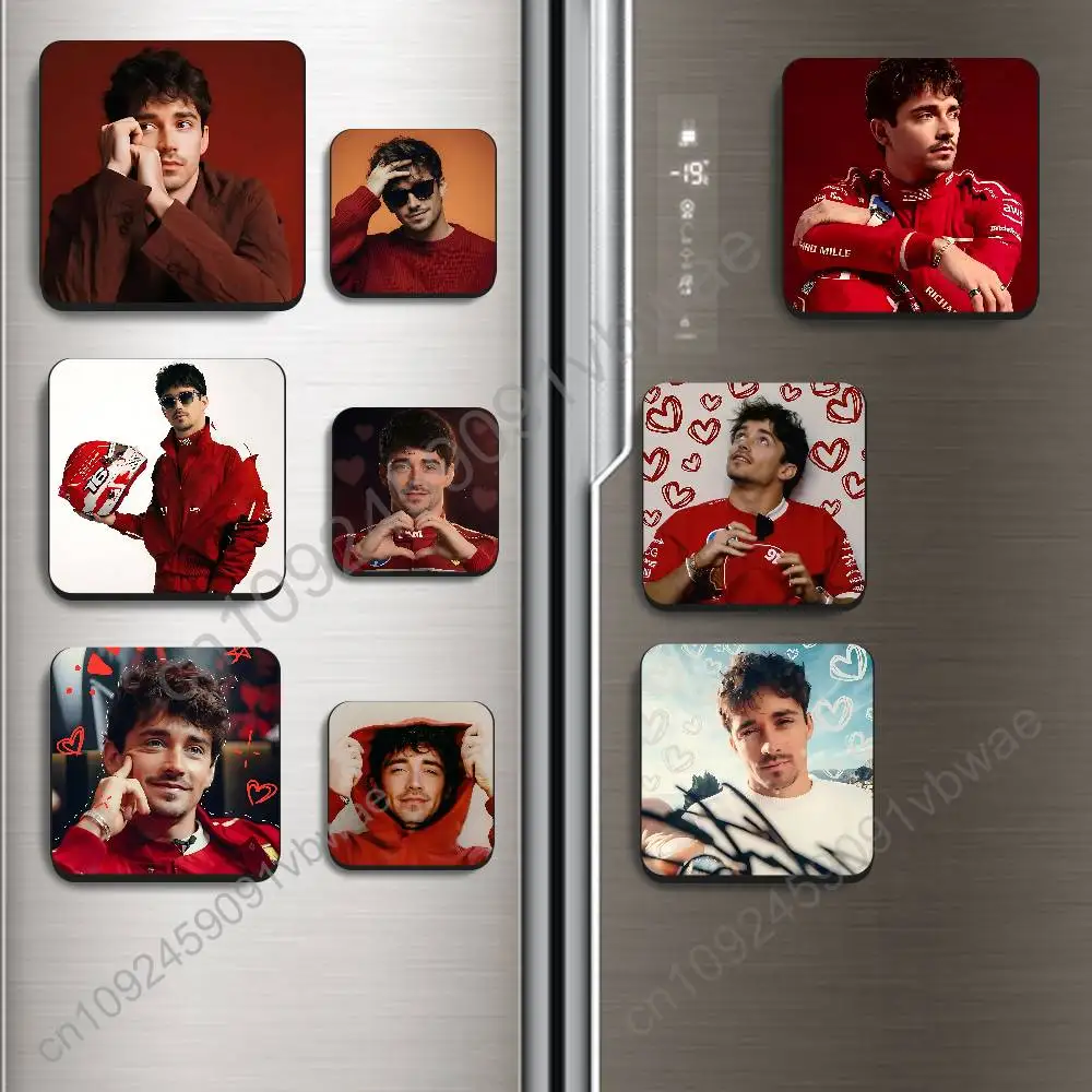 Italian Grand Prix Charles Leclerc  Magnetic Sticker Fridge Magnets No Falling Off Fit for Refrigerators All Metal Surfaces