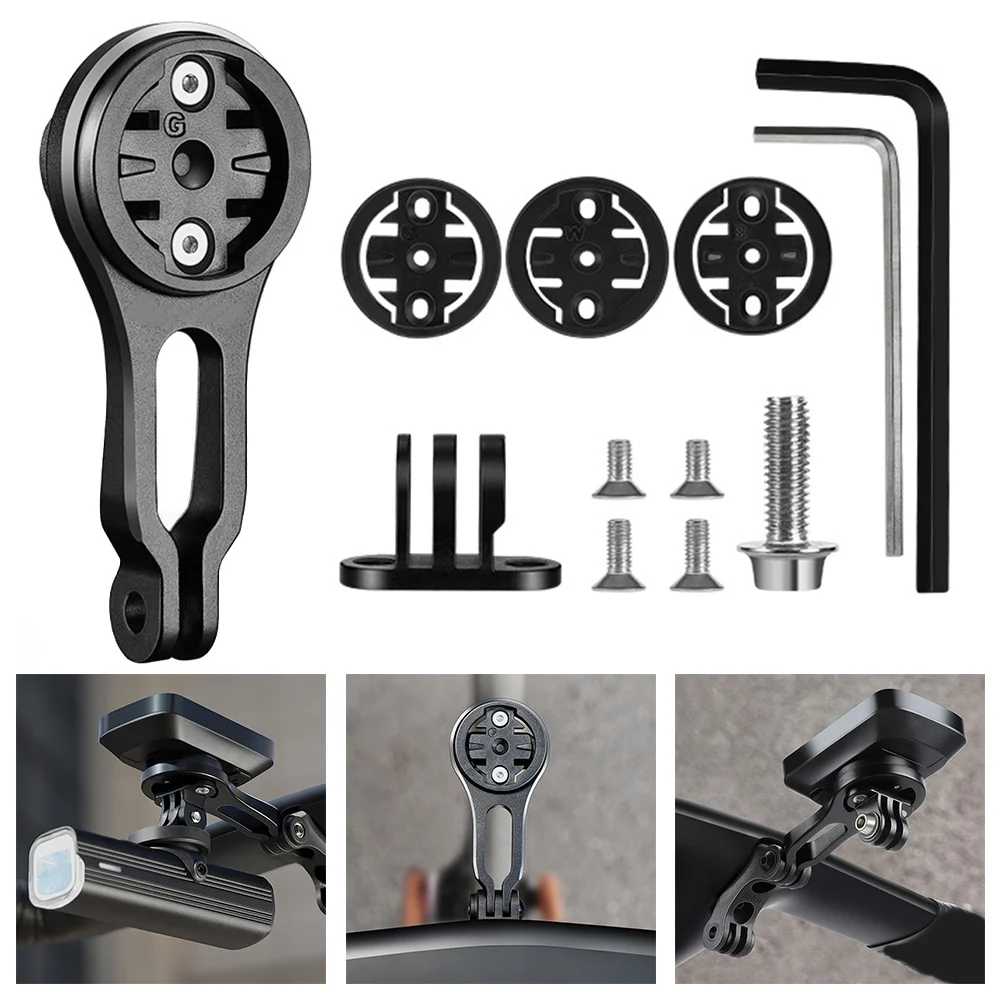 

New Bike Bracket Front Light Lamp Holder Alloy Extension Holder For Bicycle Computer Mount For GOPRO Mount Bracket Accessories