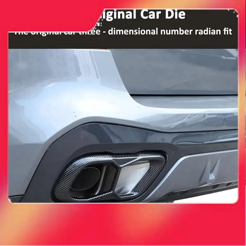 

Car Tail Exhaust Pipe Output Cover Trim Car Tail Muffler Accessories For BMW X5 G05 X6 G06 X7 G07 2019-2022 (M60) Carbon Fiber-M