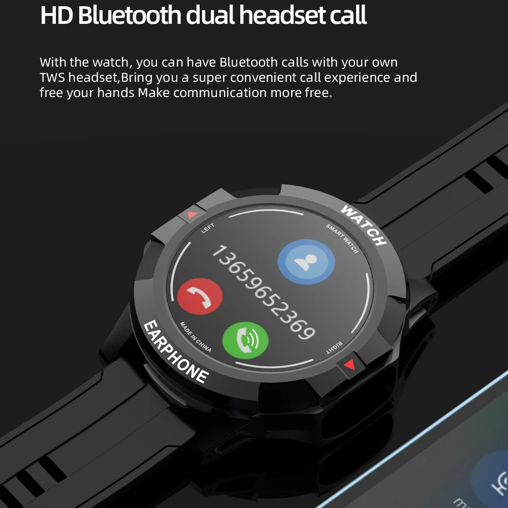 2022 New Men 2 in 1 TWS Wireless Blue Tooth Headset Call Smart Watch Sports Music Playing Heartrate Monitoring Women Smartwatch