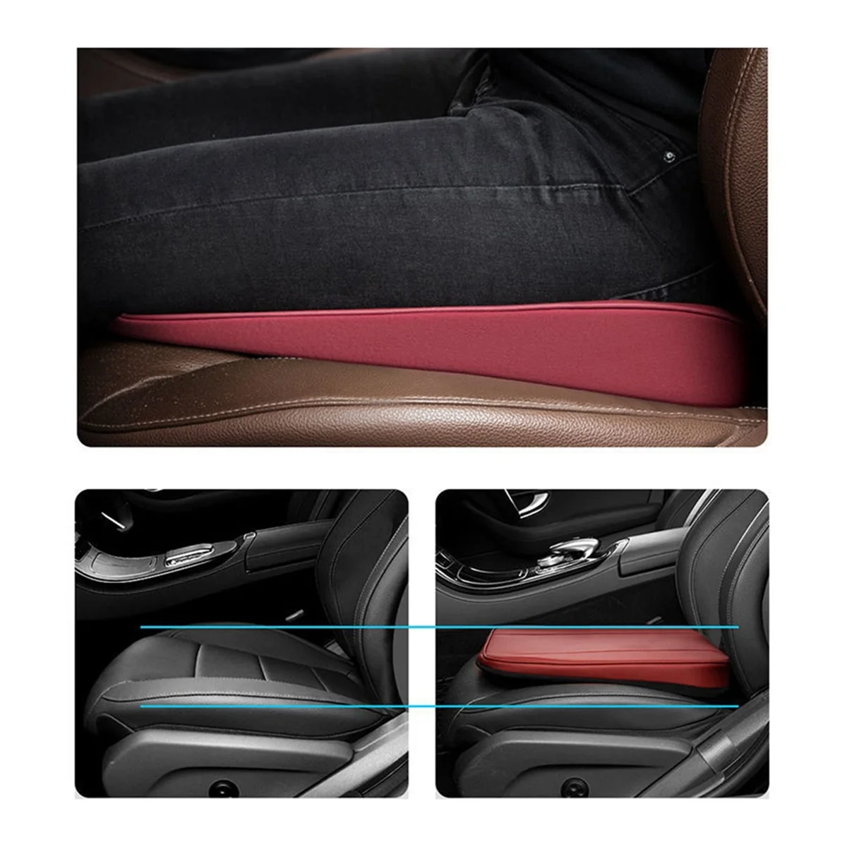 Car Booster Seat Cushion Heightening Height Boost Mat Breathable Portable Car Seat Pad Fatigue Relief Suitable for Cars