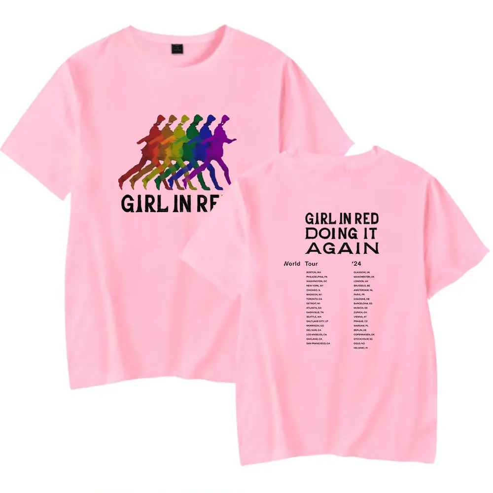 Girl In Red Rainbow Silhouette Tee Doing It Again World Tour Women