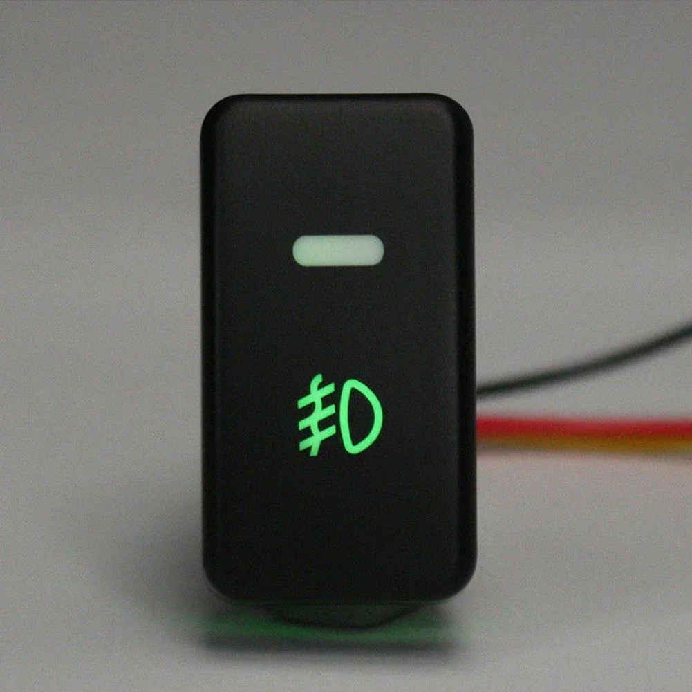 

Pop 5Pin Car Push Fog Light Switch Button Green LED With Wire For Honda For Civic For Accord For CRV Auto Push Switch Replacemen