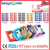 Easyinsmile-tiras de reducción interproximal de ortodoncia Dental, sierras esmaltadas IPR IR, tiras de pulido, herramienta de dentista de 10 tamaños