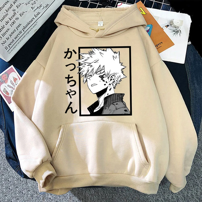 

New Anime Bakugou Katsuki Printing Hoodies For Women Men Autumn Winter Sweatshirt Fashion Streetwear Pullover Hooded