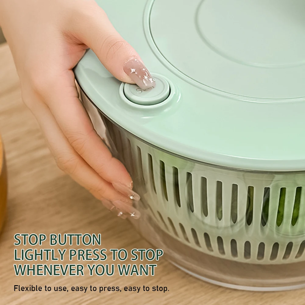 Gemüse-Salatschleuder, Gemüse-Obst-Waschkorb, multifunktionaler Dörrkorb mit Slicer, Küchenhelfer, Salat-Rührschüssel – Detail 7