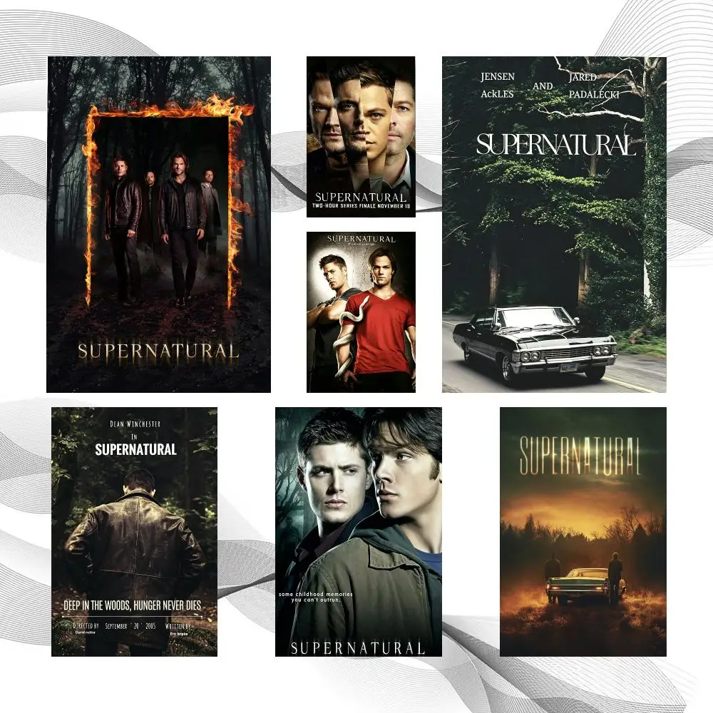 Series Popular TV S-Supernatural Poster Peel And Stick Wall Art Self Adhesive PP Waterproof Wall Decor Living Room Bedroom Gift