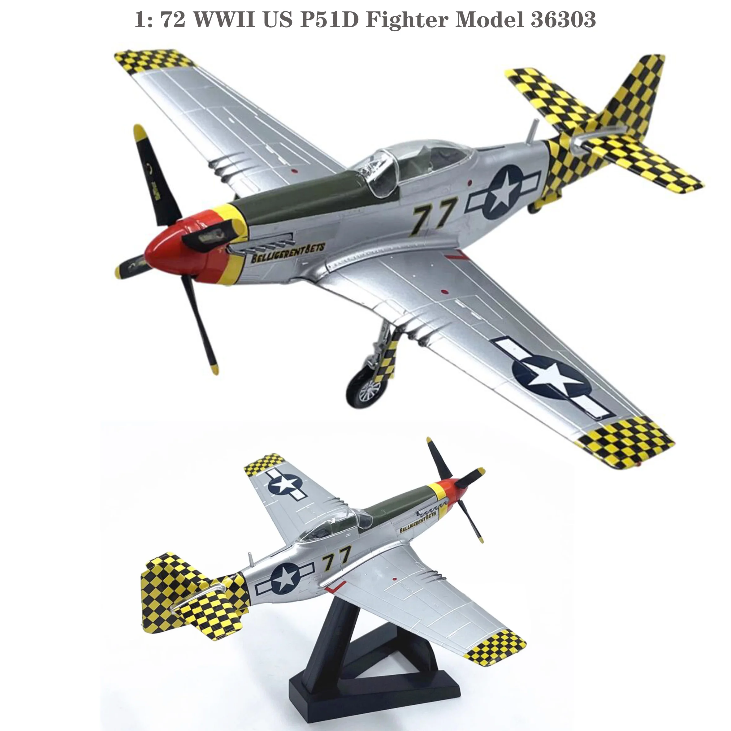 1: 72 WWII US P51D Fighter Model 36303  Finished product collection model