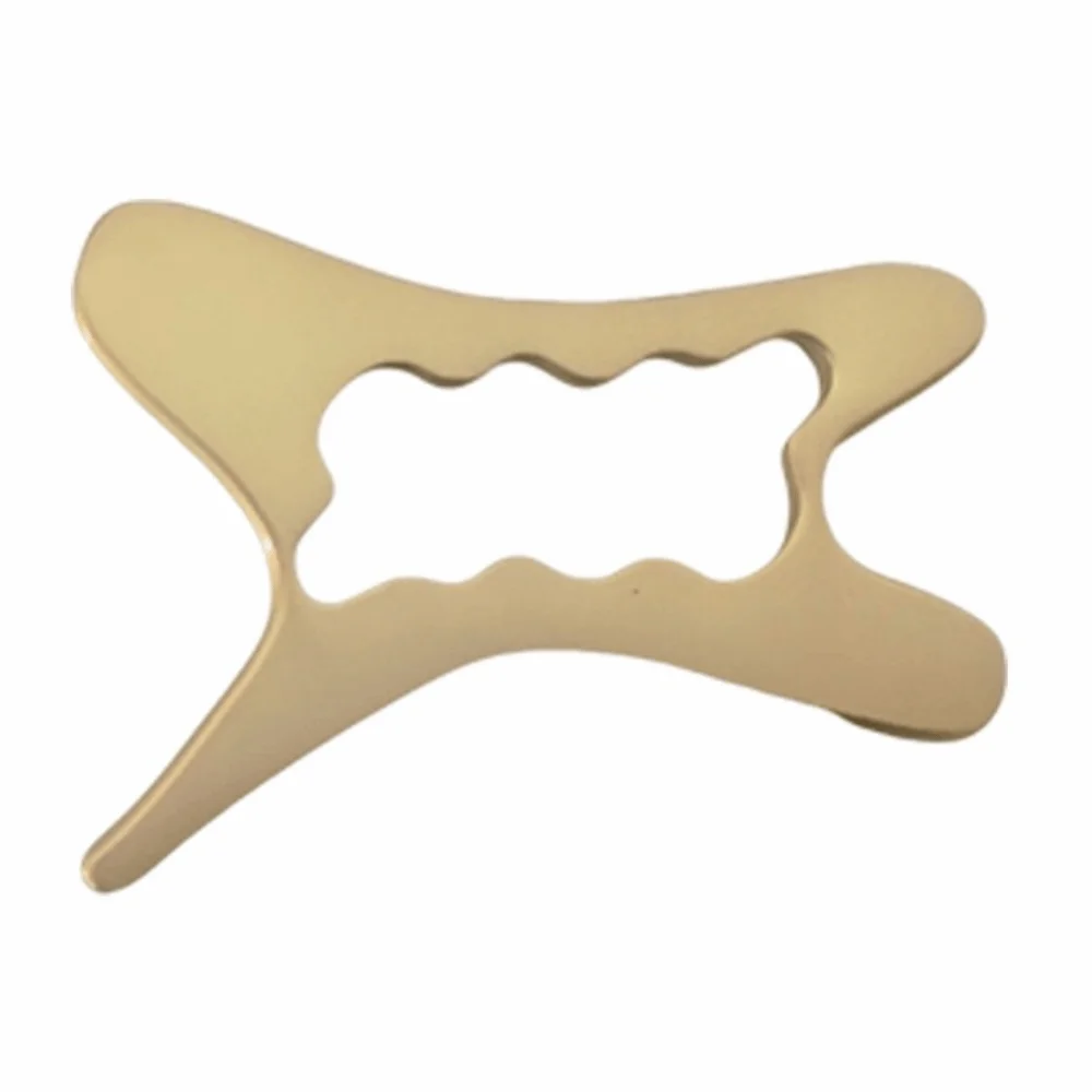 

Профессиональный скребок Гуаша для расслабления и мобилизации мягких тканей, массажер для лица из цинкового сплава, многофункциональный