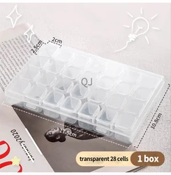 Portable transparent jewelry box, earring necklace, earring plate, color storage box, small and exquisite earring box