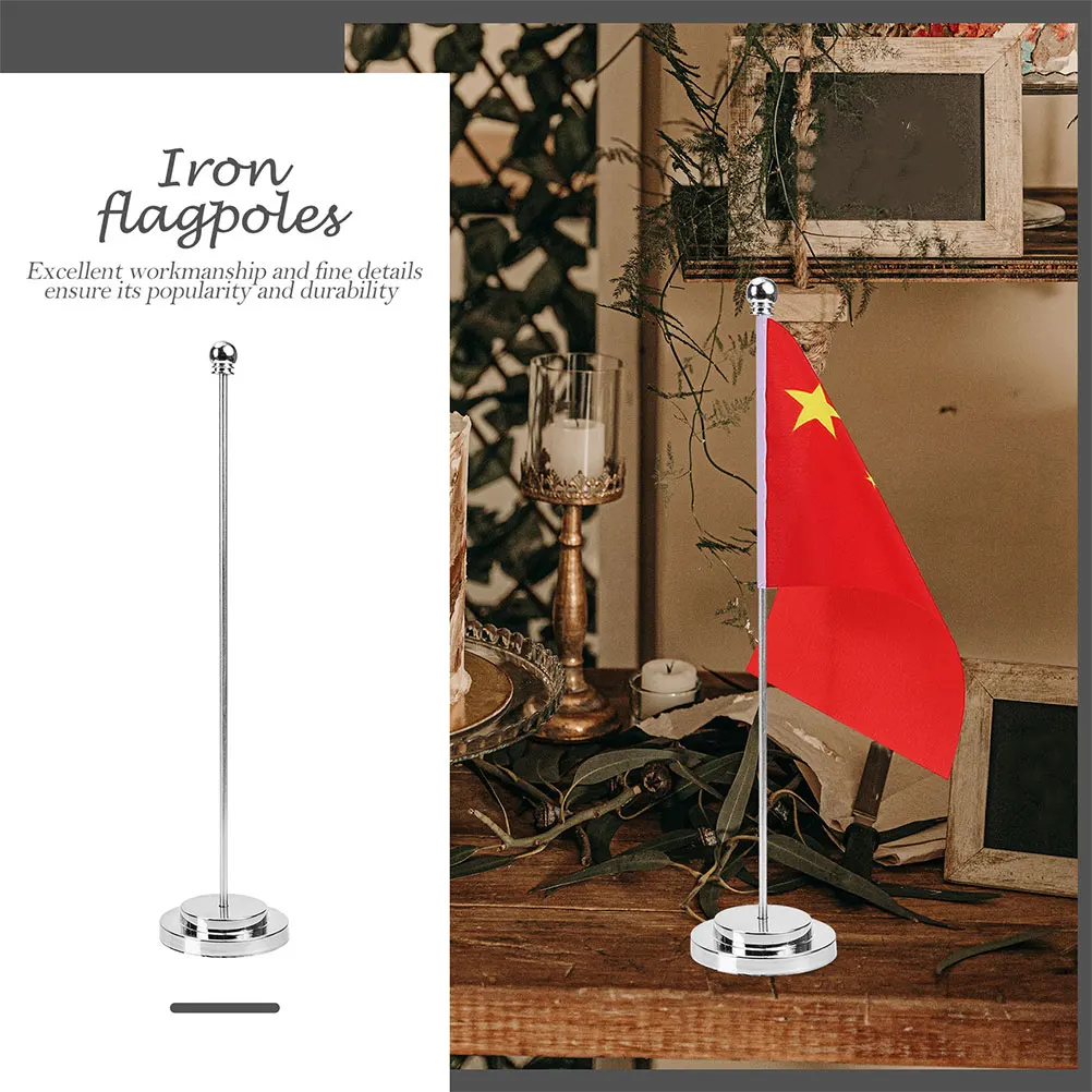 4 pièces support de bureau porte-drapeau support de mât de table pour bureau maison bureau drapeau support d'affichage Base Stable