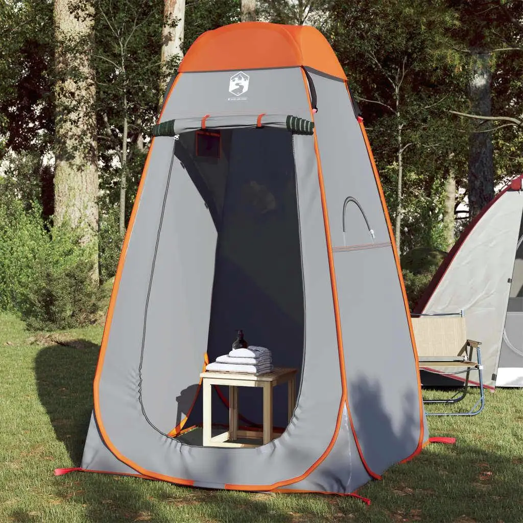 Grey & Orange Waterproof Privacy Tent - Instant Pop-Up Outdoor Shelter