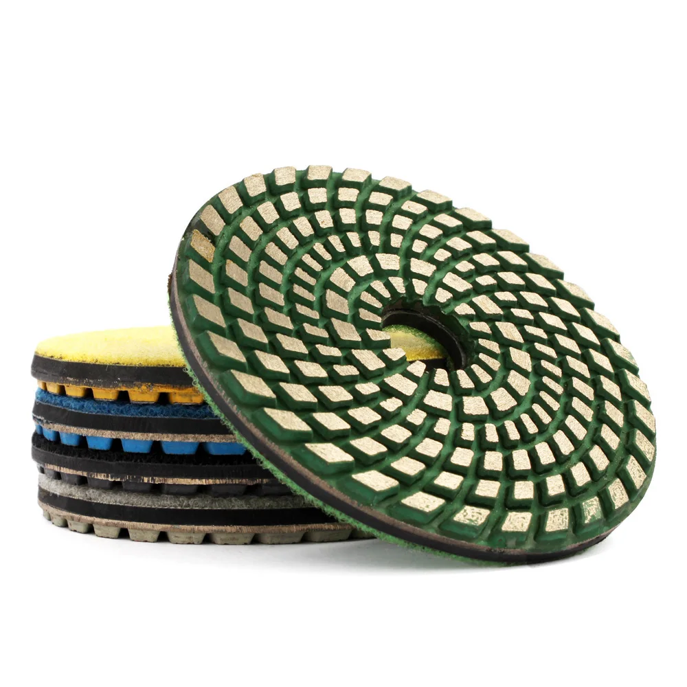 4 Inch Diamond Grinding Disc 1PC 100mm Sintered Metal Bond Dry Wet Polishing Wheel For Concrete Stone Turbo Segment Abrasive Pad