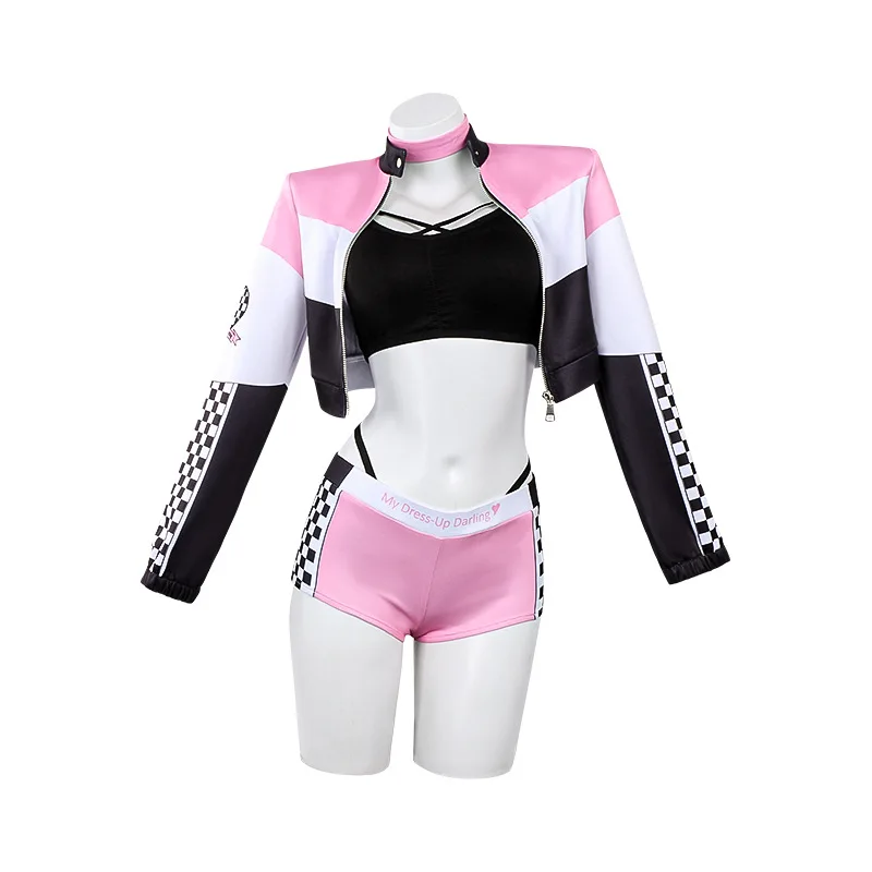 Anime My Dress Up Darling Wig Race Suit Props Cool Girl Streetwear Dress Marin Kitagawa Cosplay Costume Halloween Party Costumes view 5