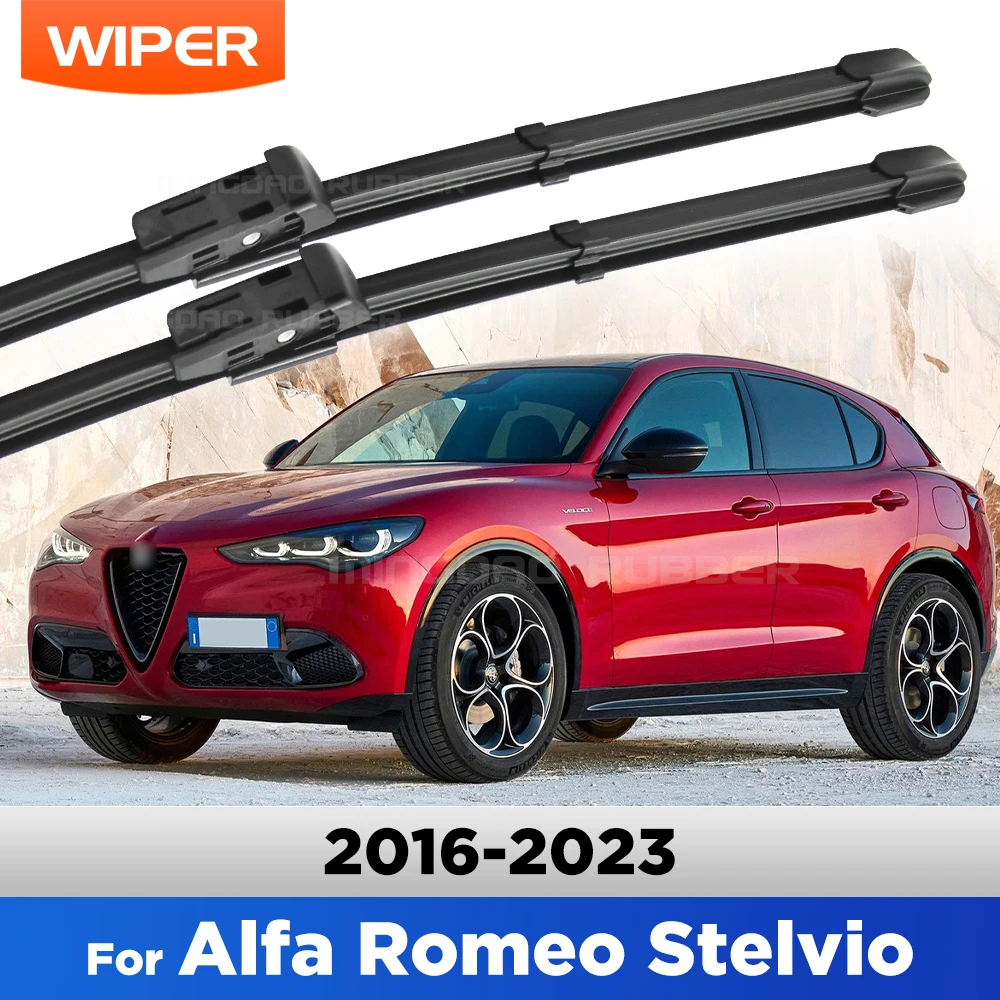 

Тихие и всесезонные щетки стеклоочистителя для Alfa Romeo Stelvio 2016-2023 2017 2018 2019 2020 2021 CREATROAD, дворники лобового стекла 26 "+ 18"