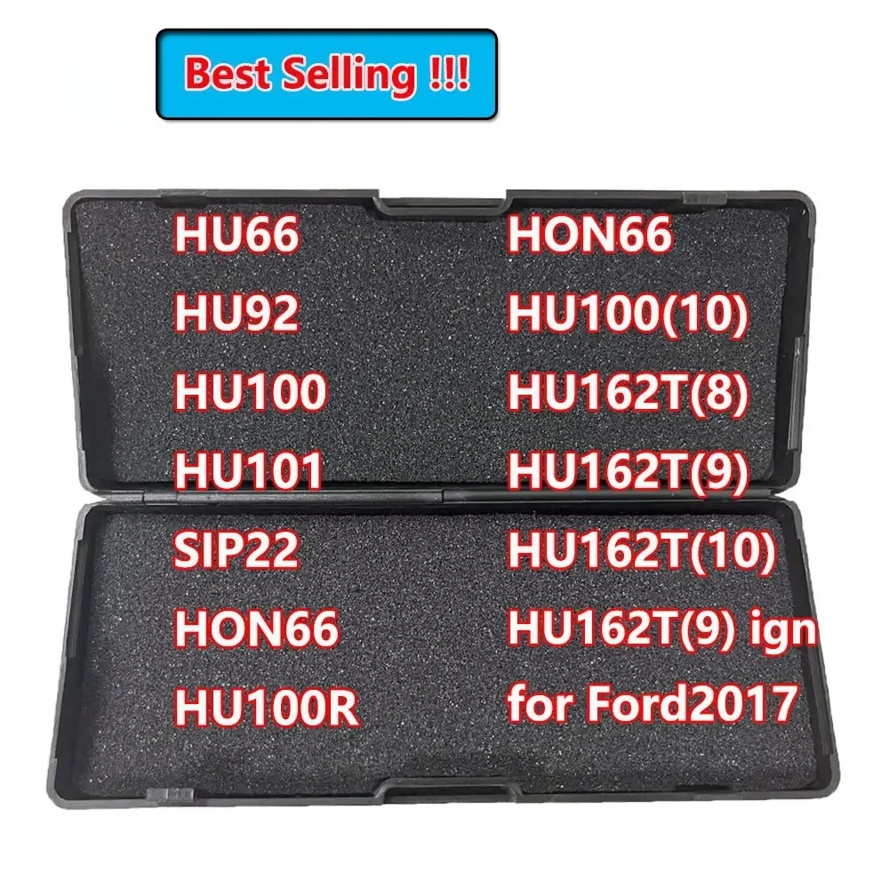 Lishi 2 in 1 Tool HU100 HU100R HU100(10) HU101 HU66 HU92 HON66 SIP22 HU162T(8) HU162T(9) HU162T(10) HU162T(9)ign for Ford2017