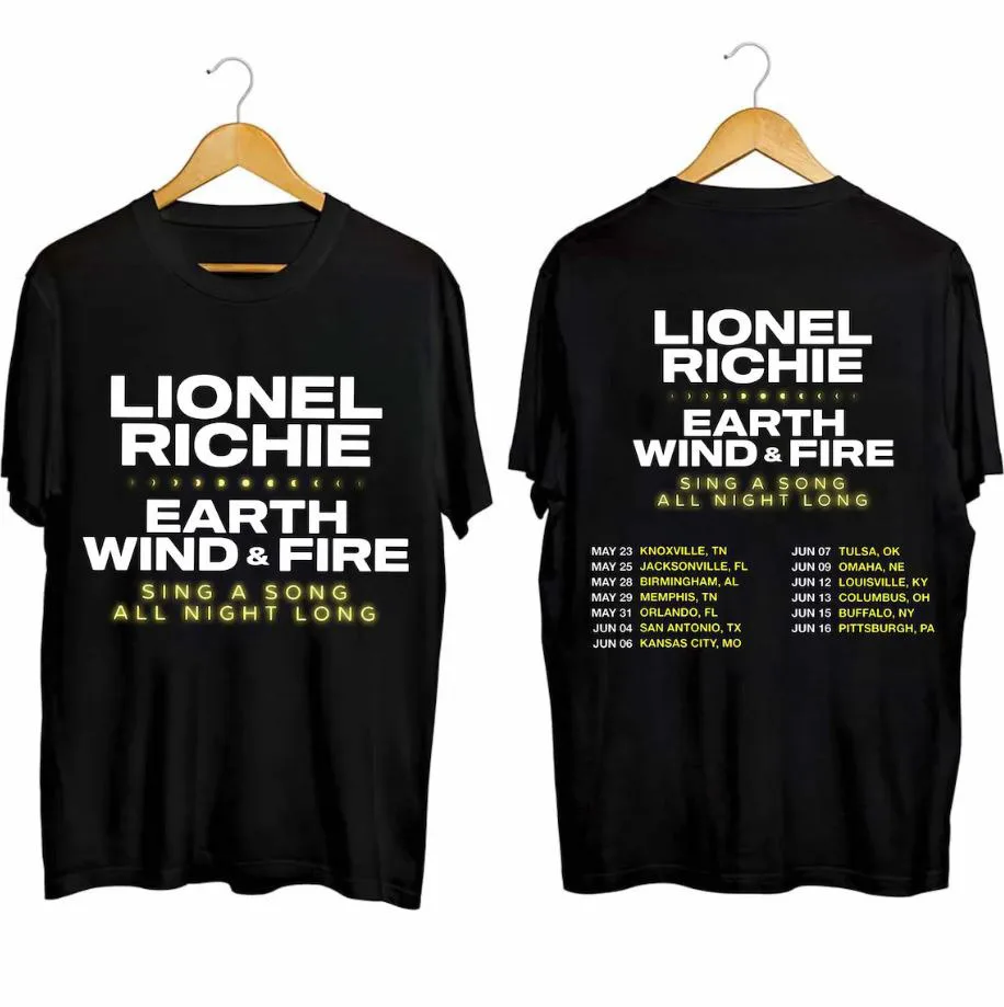 Lionel Richie Earth Wind Fire Sing a Song All Night Long Shirt All Size PR598