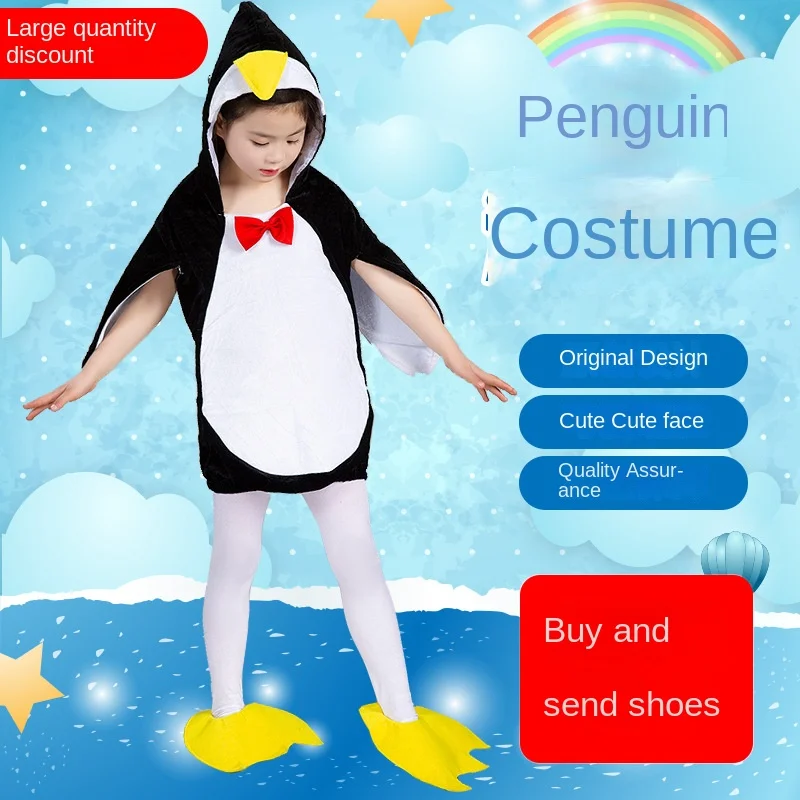 Kinder Kleiner Pinguin Tier Tanzkleid Kinder Kindergarten Jungen und Mädchen Cartoon Rollenspiel Performance Kostüm