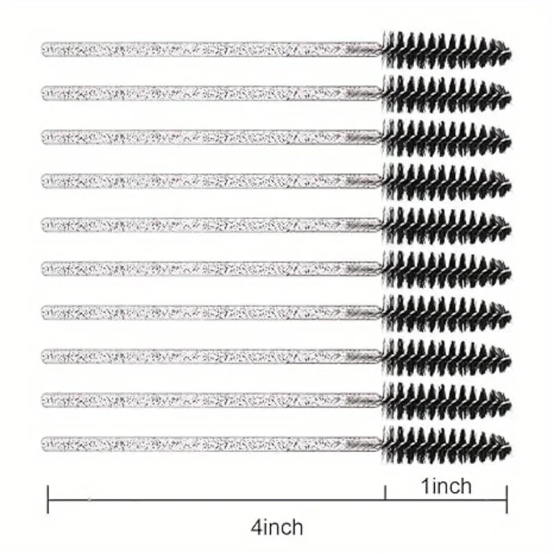 100 Stück Einweg-Mascara-Pinsel, Wimpernverlängerung und Augenbrauenpinsel mit Behälter