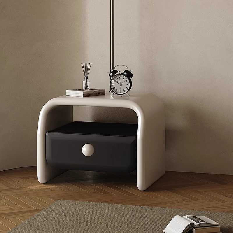 Penyimpanan Nordik Meja Samping Tempat Tidur Laci Kopi Sandaran Kepala Kayu Meja Sederhana Furnitur Salon Mesa De Cabeceira Rendah Nyaman