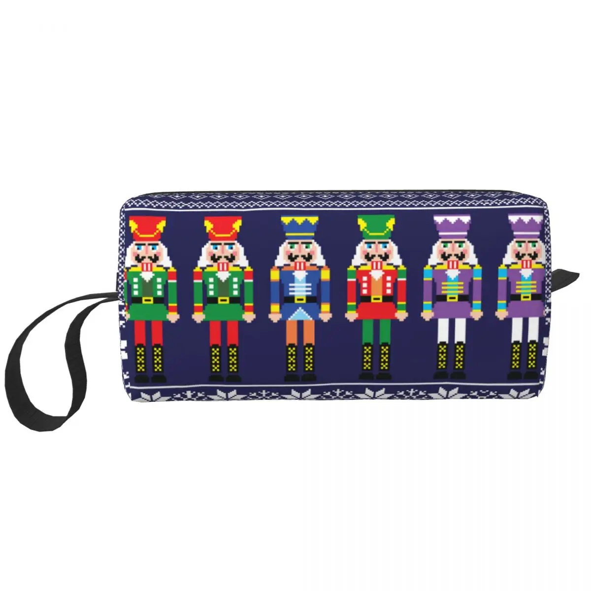 Cute Nutcracker Travel Toiletry Bag for Women Christmas Nutcrackers Toy Soldier Cosmetic Makeup Bag Beauty Storage Dopp Kit