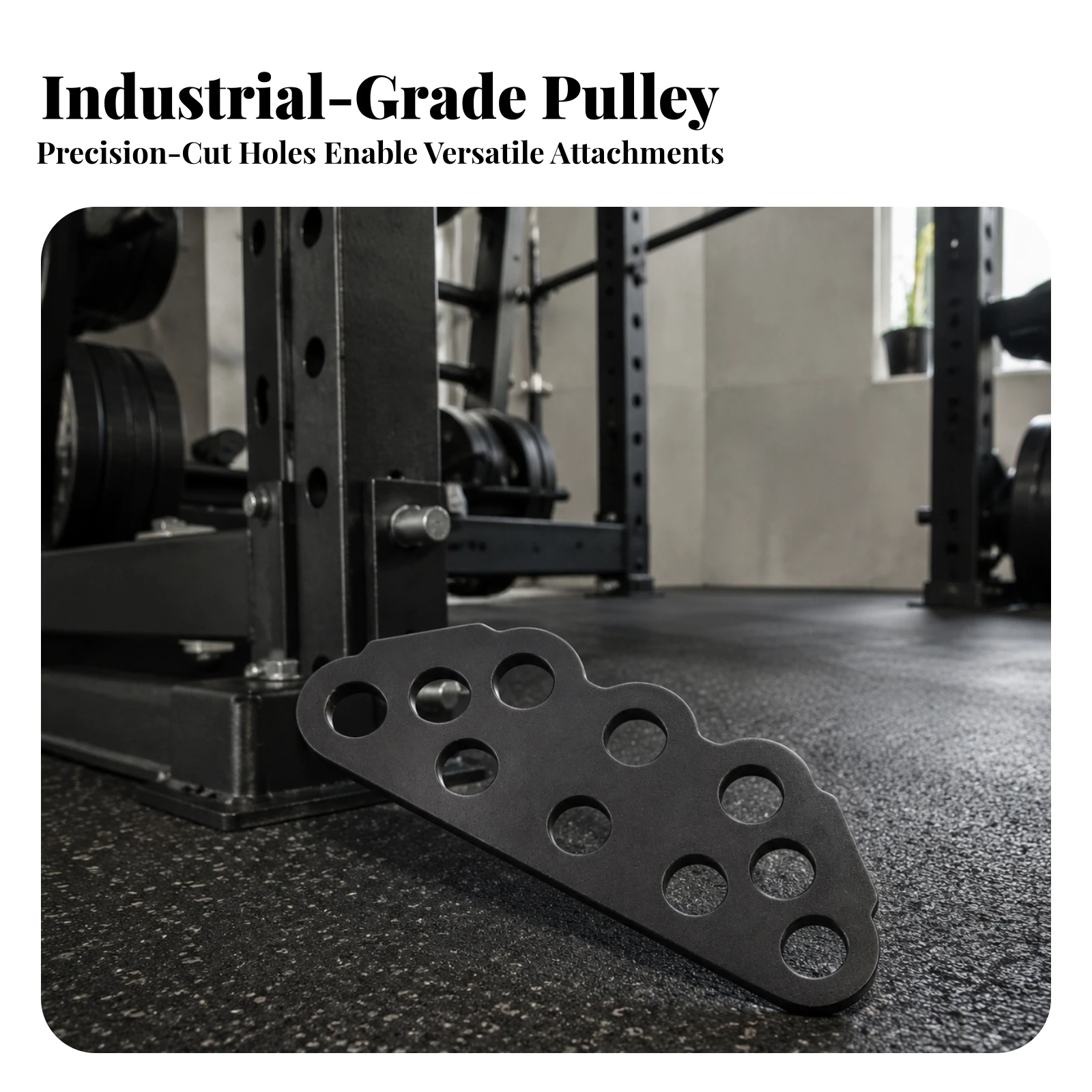 Cable Attachment Plate Heavy-Duty Pulley Adapter Plate with Carabiners Cable Machine Connector with Carabiners Space-Saving