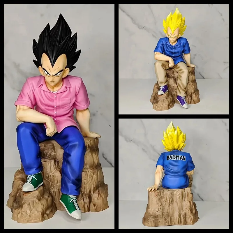 

22cm Dragon Ball Figure Vegeta Anime Figure Pink Casual Style Vegeta Figurine Pvc Collection Statue Ornament Toys Model Gift