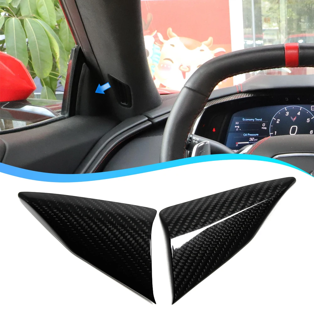 

Carbon Fiber Door Panel Decoration Cover Trim Decal Car Inner Accessories For Chevy Chevrolet Corvette C8 Z51 Z06 2020-2022+