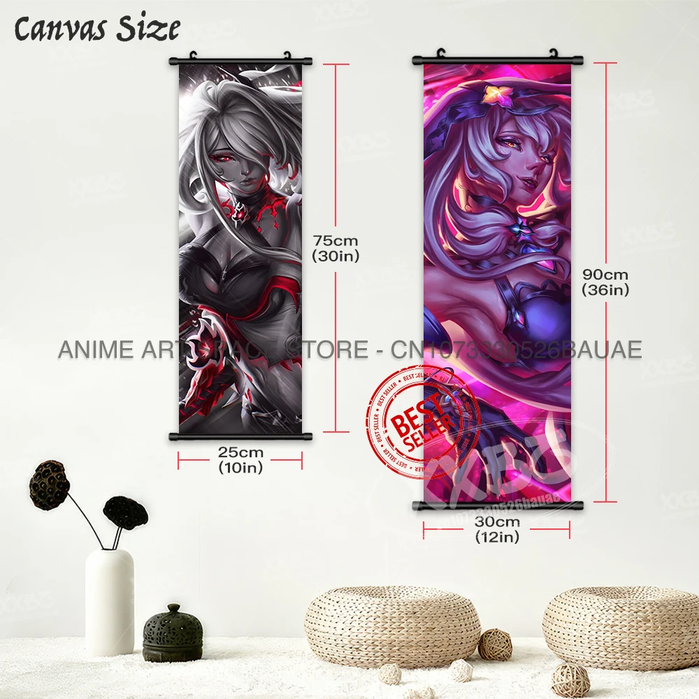 Honkai: Star Rail Game Hanging Painting Lynx Poster Clara Wall Art Seele Scroll Picture Bronya Rand Home Decor Himeko Wallpaper