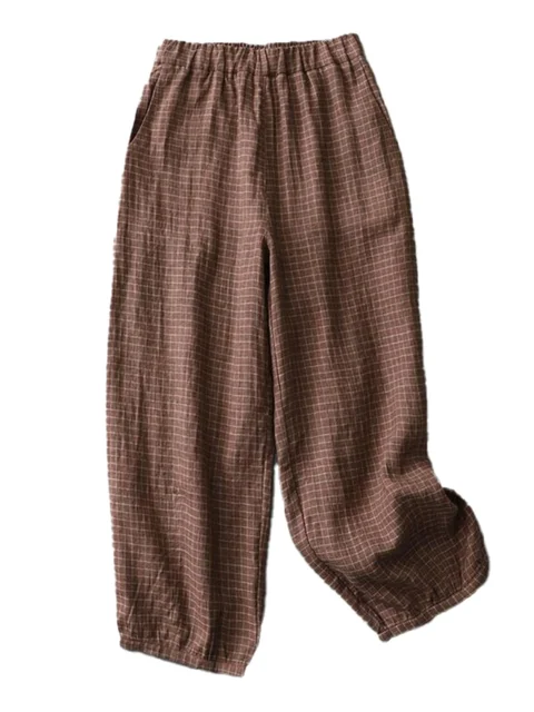 Retro Japanese Sle High Waist Loose Cotton Linen Harem Pants Women's Spring Summer Casual Nine Point Carrot Pants 5 Retro Japanese Sle High Waist Loose Cotton Linen Harem Pants Women's Spring Summer Casual Nine Point Carrot Pants 5