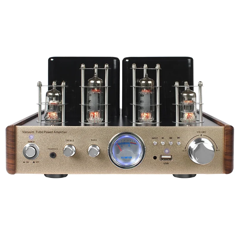 Hi-Fi Stereo Home  o Amplifier with Remote Control & Volume Adjustment Featuring Vacuum Tube Auxiliary Function