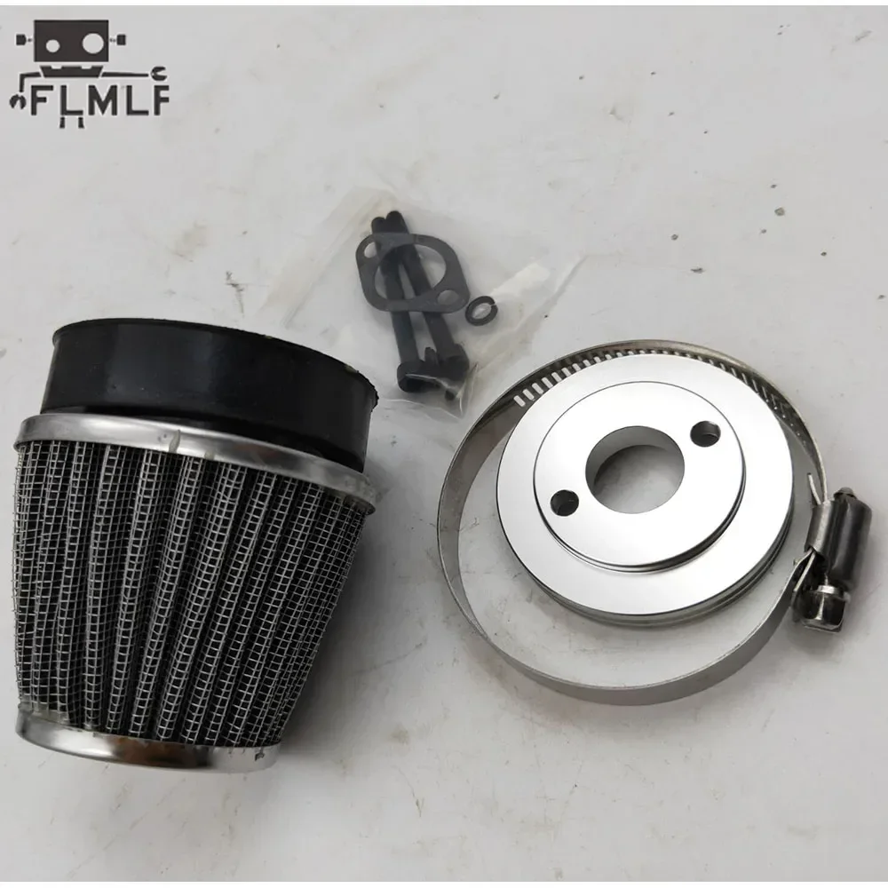 Metalen Luchtfilter voor Zenoah CY 23cc-30.5cc Motoren Fit voor 1/5 HPI ROVAN ROFUN KM BAJA 5B 5T 5SC