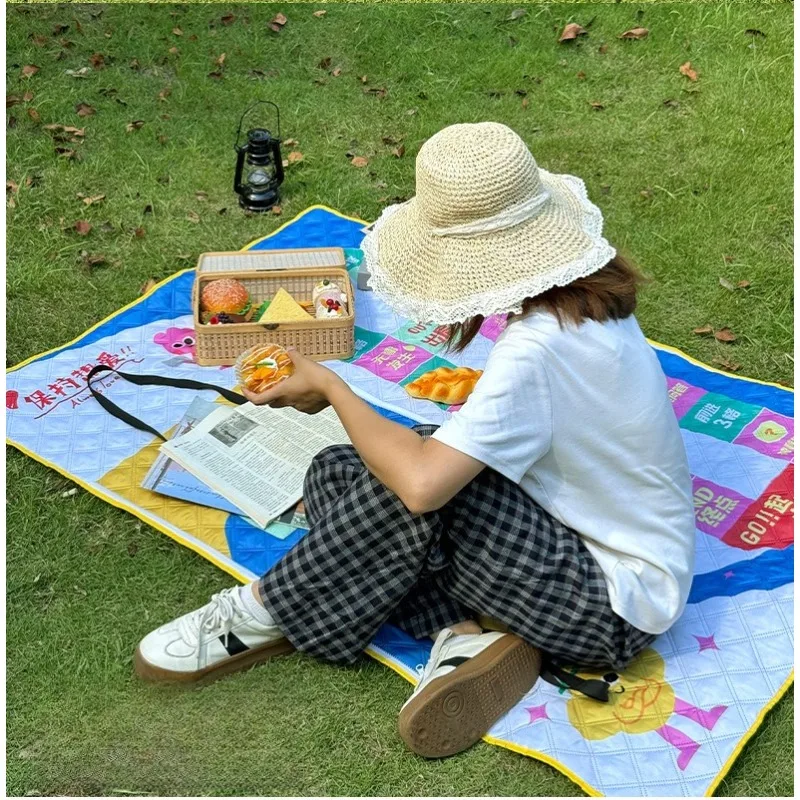 outdoor-thickened-portable-mat-beach-folding-hand-held-waterproof-picnic-lightweight-mat-tourist-nature-hike-camping-hiking