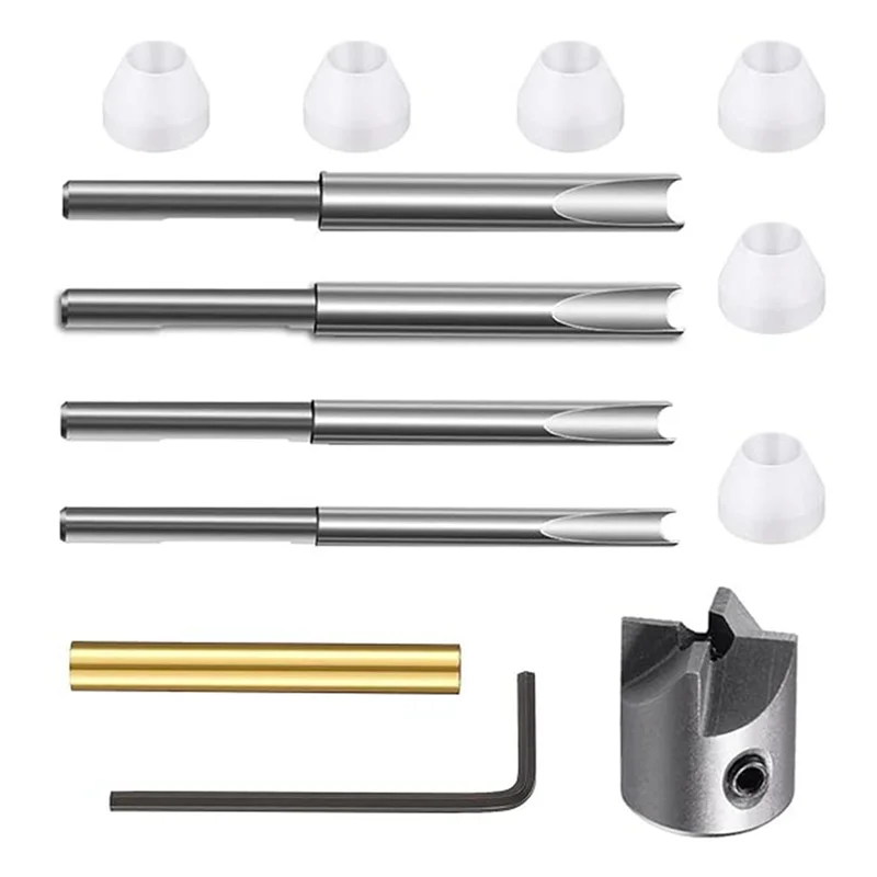 AC88-Pen Barrel Mill Trimmer Set, Trimming System With Carbon Steel Cutter Shafts, For Pen Kit Preparation