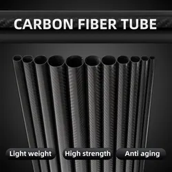 1PC Carbon fiber tube Inner diameter 3/4/5/8-21mm high strength lightweight DIY remote control aircraft ultra-light and durable