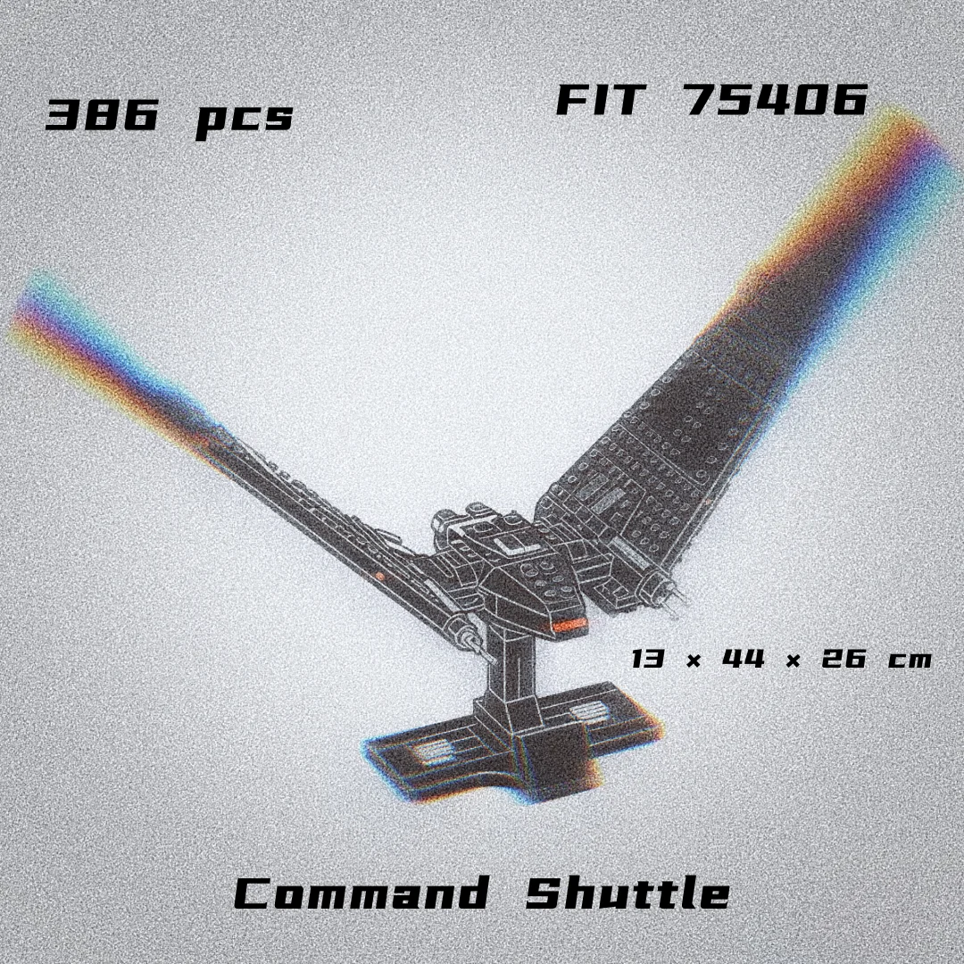 

New 386pcs Space War Kylo Ren's Command Shuttle Starship Starfighter Entertainment Toy Christmas Birthday Gifts 75406 Playground