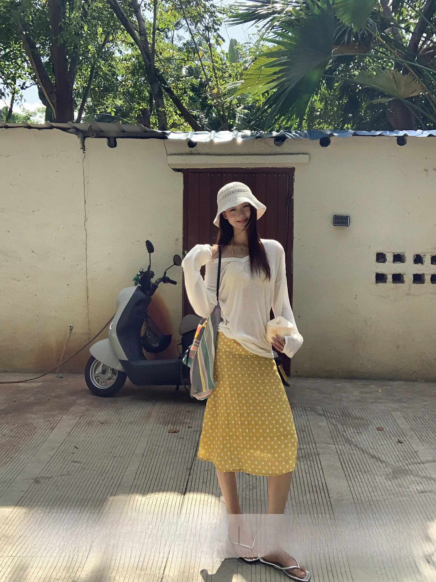 

Потрясающая женская юбка-миди А-силуэта с красивым принтом в горошек, новинка Весна 2026, низкая посадка, повседневная, из полиэфирного волокна