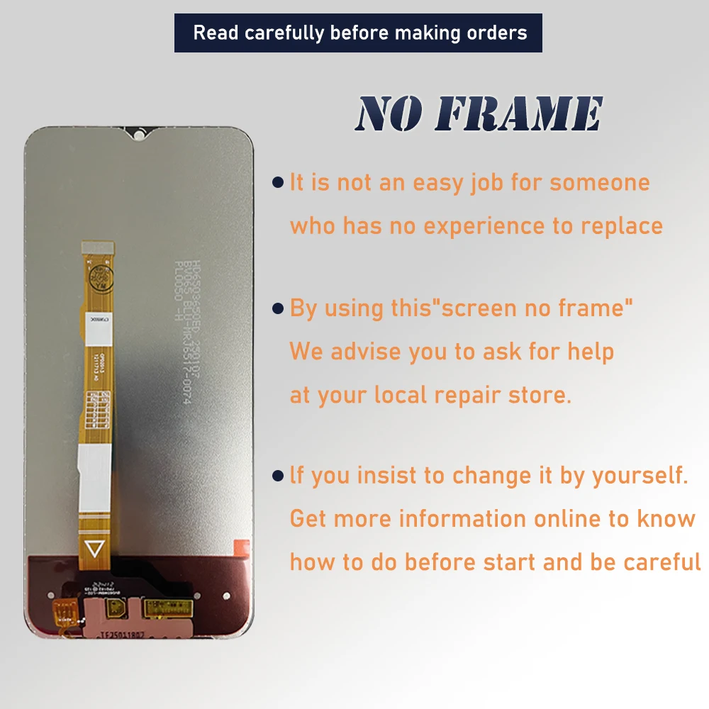 6.56 inch LCD For VIVO Y16 LCD V2204 V2214 Display With Frame