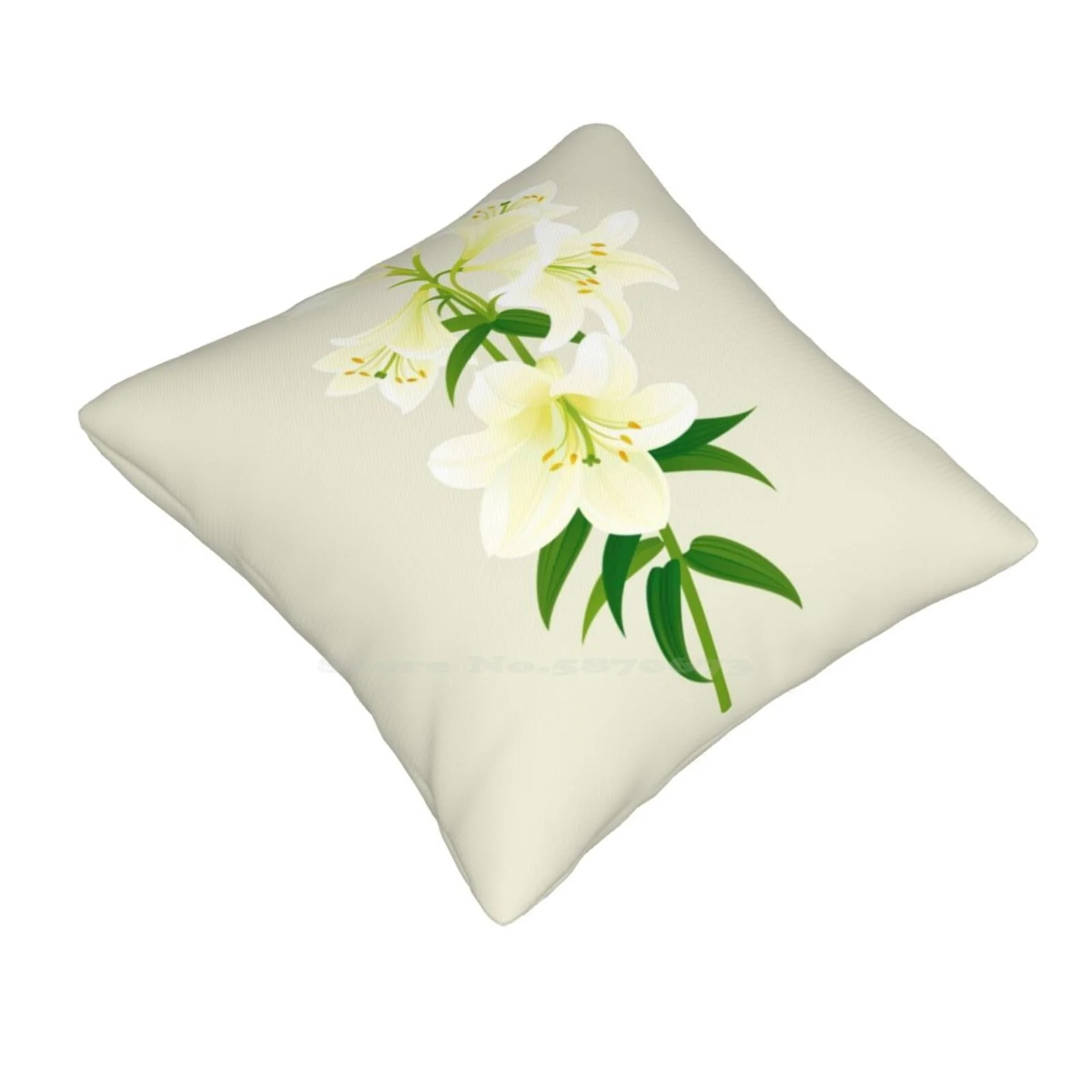 White Lily Pillowslip Pillowcase White Lily Easter Lily Wedding Lily Flower Floral Pattern Abstract Romantic Decorative Bloom