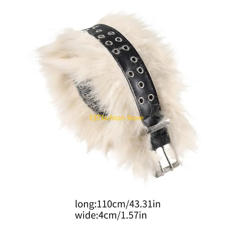 Y5GC حزام خصر من مزيج الجلد الفخم، حزام خصر عصري، حزام خصر قابل للتعديل للأفراد الأنيقين #6