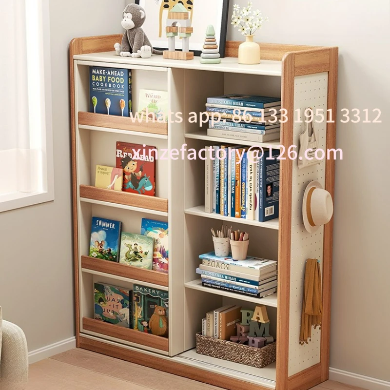

Customizable All Solid Wood Children's Bookcase Floor-to-ceiling Bookshelf Integrated Wall Locker